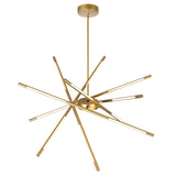 Oskil Integrated LED 31in Satin Gold Chandelier