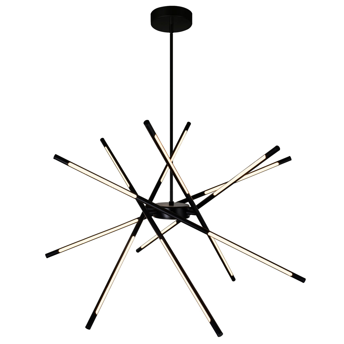 Oskil Integrated LED 43in Black Chandelier