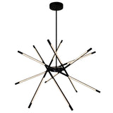 Oskil Integrated LED 43in Black Chandelier