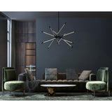 Oskil Integrated LED 43in Black Chandelier