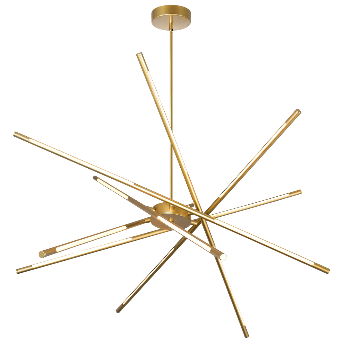 Oskil Integrated LED 43in Satin Gold Chandelier