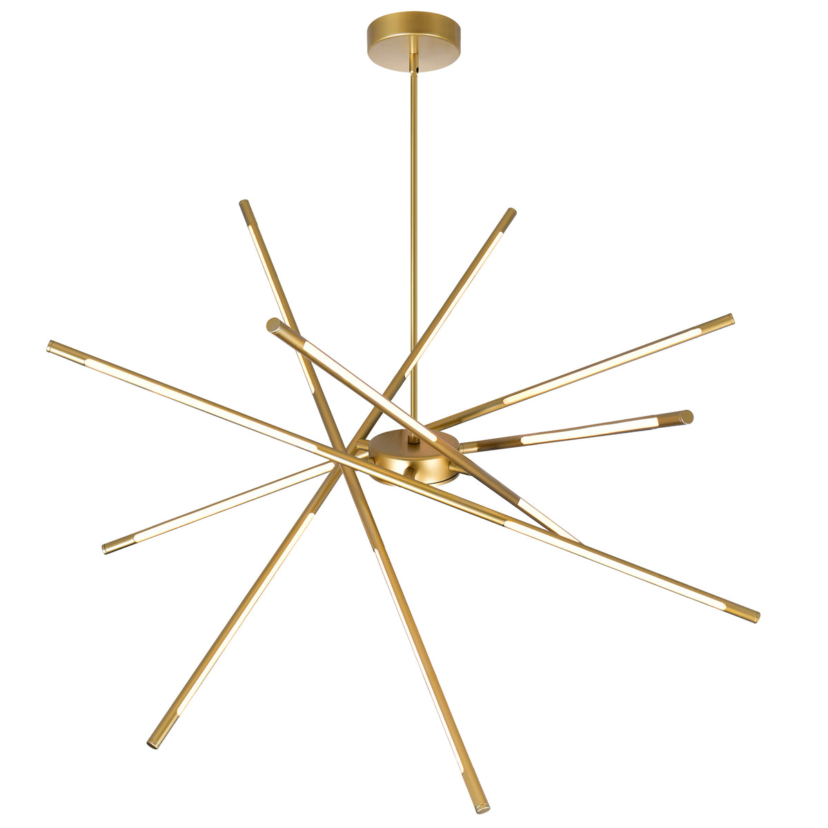 Oskil Integrated LED 43in Satin Gold Chandelier