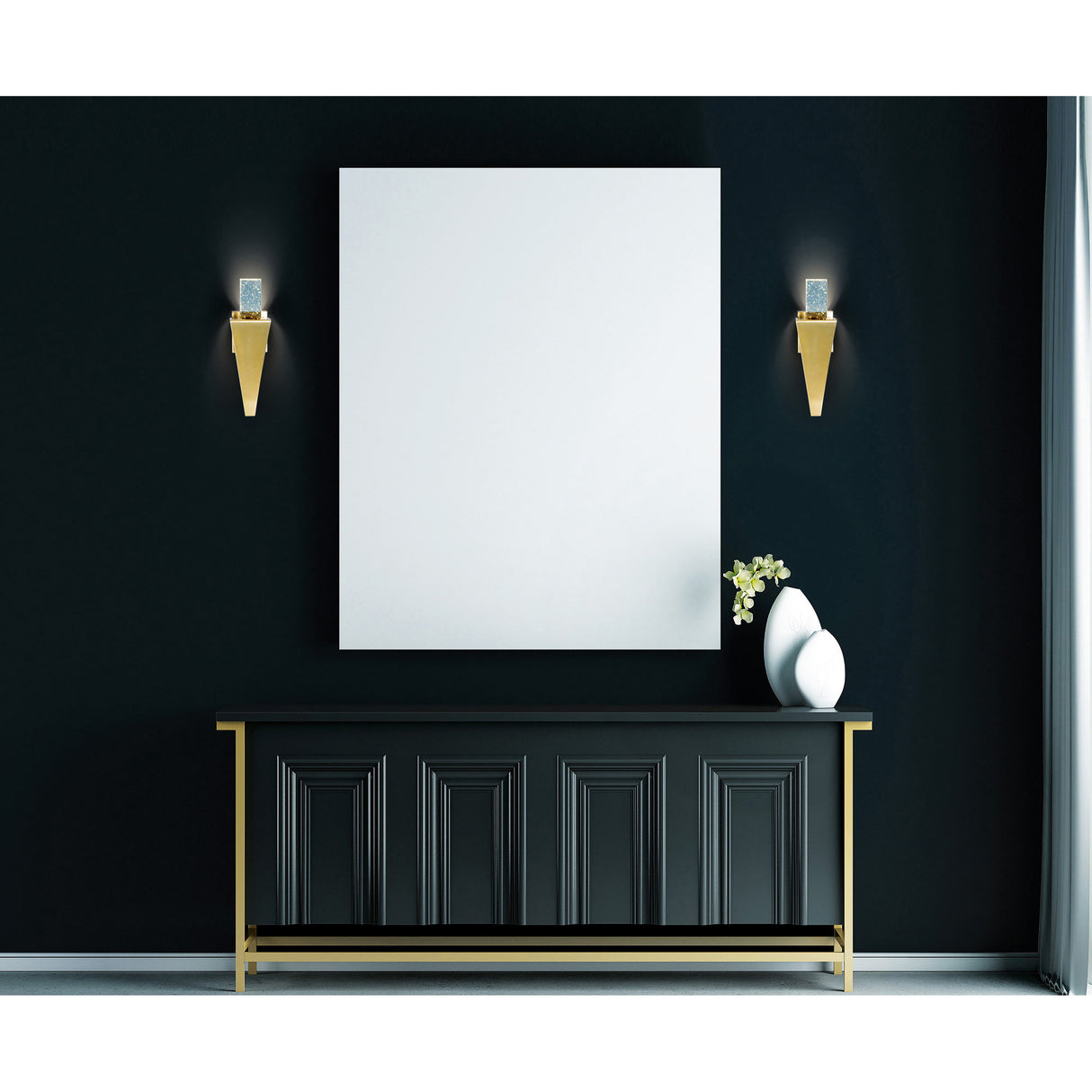 Catania Integrated LED 5in Satin Gold Wall Light