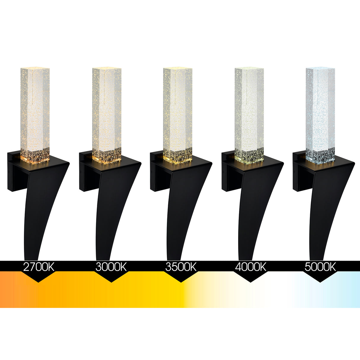 Catania Integrated LED 7in Black Wall Light