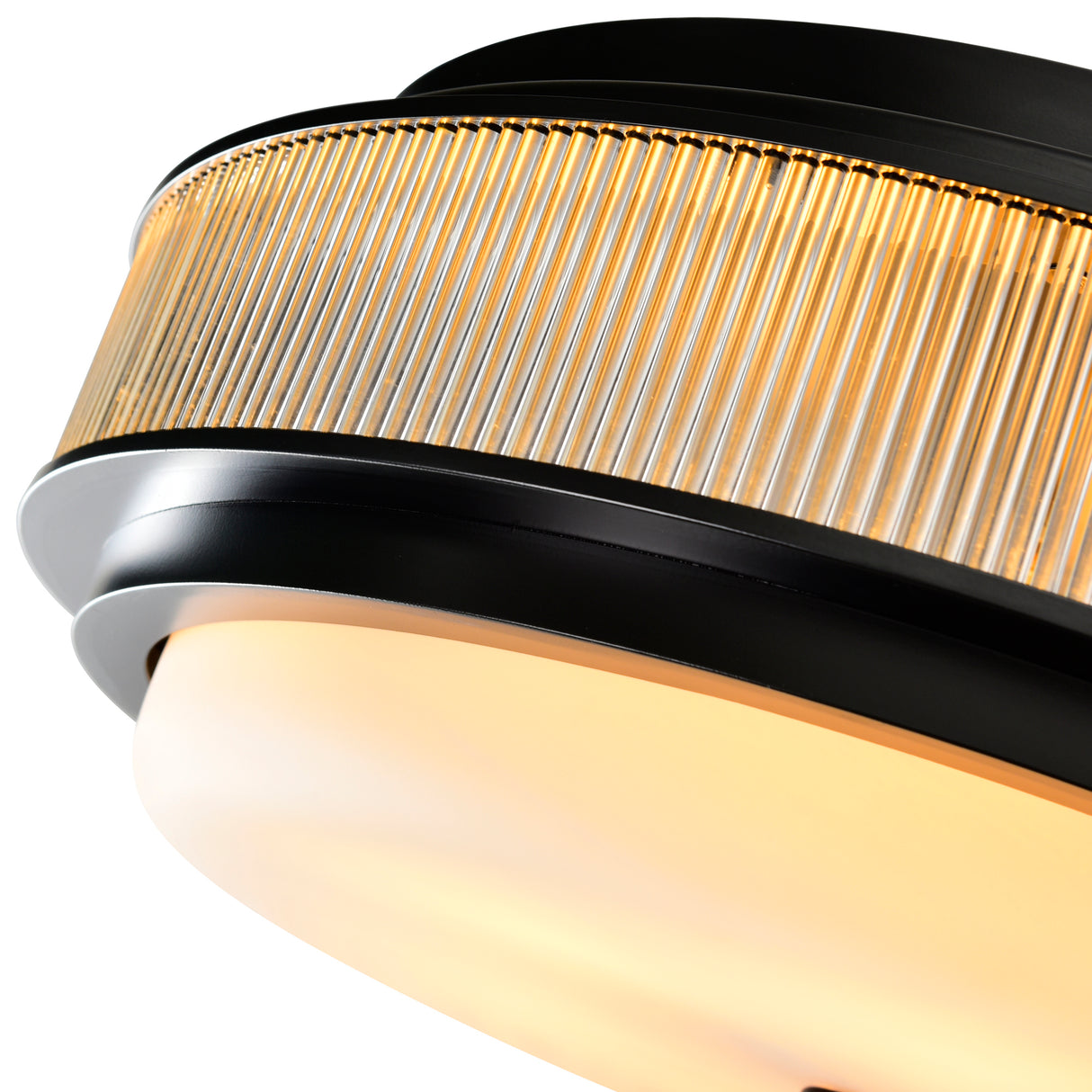 Valdivia 4 Light 18in Black Flush Mount