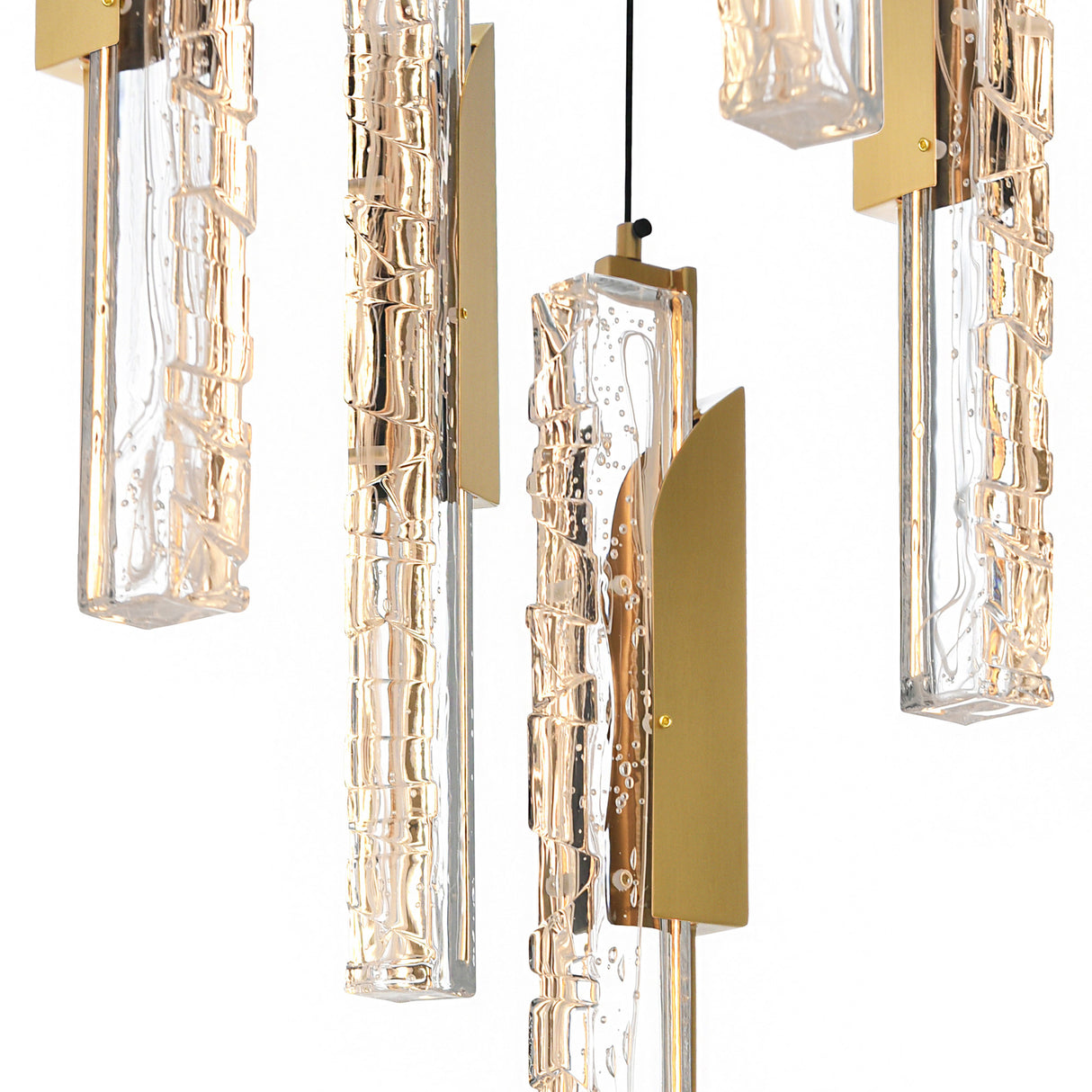 Valira Integrated LED 12in Brass Mini Pendant with Handcrafted Glass