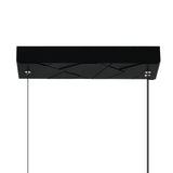 Valira Integrated LED 48in Black Chandelier with Handcrafted Glass