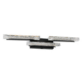 Valira Integrated LED Black Vanity Light with Handcrafted Glass