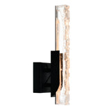 Valira Integrated LED Black Wall Light with Handcrafted Glass