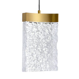 Lava Integrated LED 48in Brass Chandelier with Handcrafted Glass