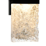 Lava Integrated LED 20in Black Wall Light with Handcrafted Glass