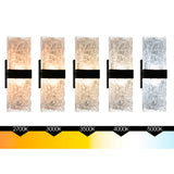 Lava Integrated LED 20in Black Wall Light with Handcrafted Glass