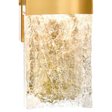 Lava Integrated LED 20in Brass Wall Light with Handcrafted Glass