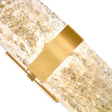 Lava Integrated LED 20in Brass Wall Light with Handcrafted Glass