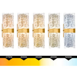 Lava Integrated LED 20in Brass Wall Light with Handcrafted Glass