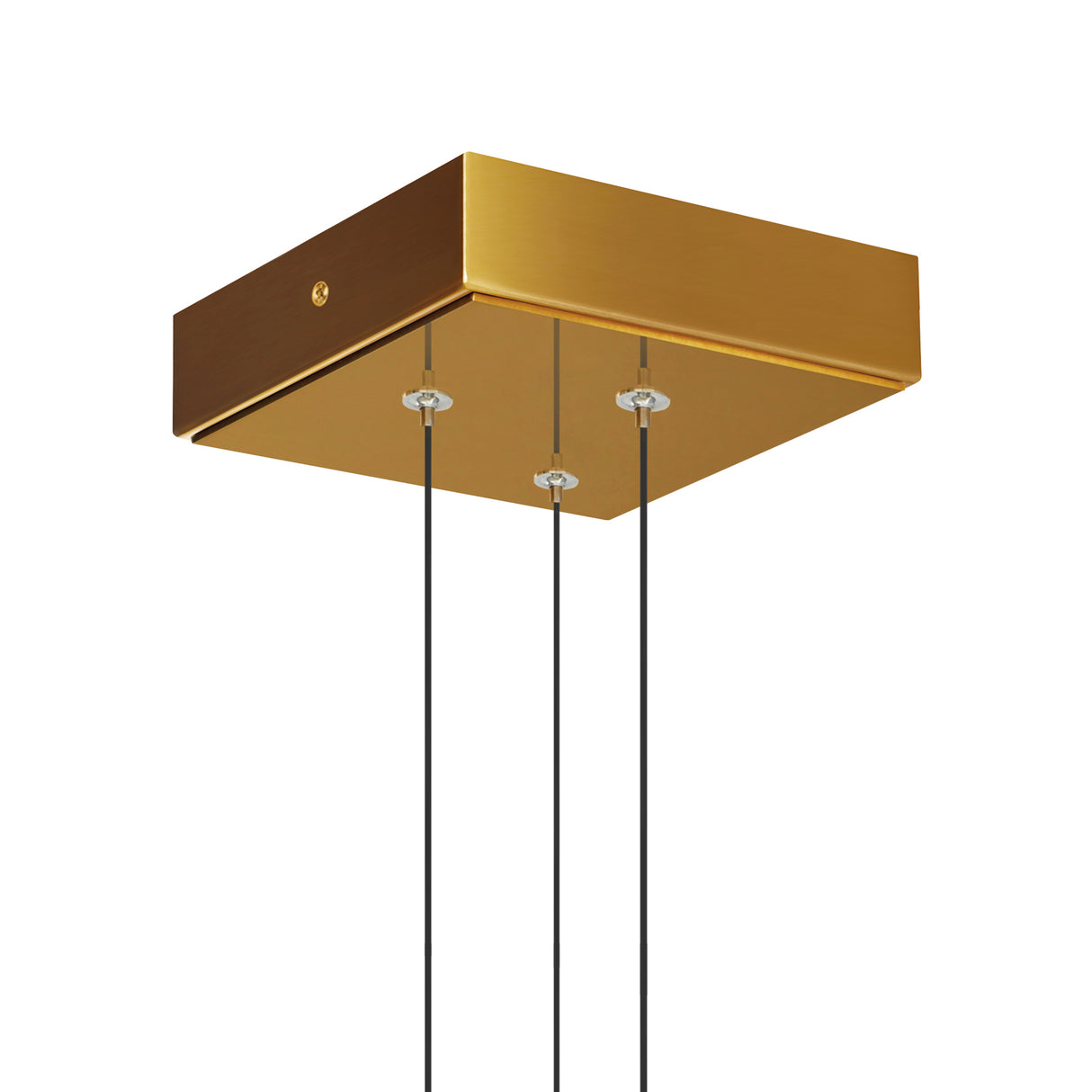 Stagger Integrated LED 6in Brass Mini Pendant with Handcrafted Glass