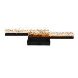 Stagger Integrated LED 24in Black Vanity Light with Handcrafted Glass