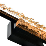 Stagger Integrated LED 24in Black Vanity Light with Handcrafted Glass