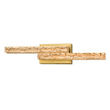 Stagger Integrated LED 24in Brass Vanity Light with Handcrafted Glass