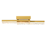 Stagger Integrated LED 24in Brass Vanity Light with Handcrafted Glass