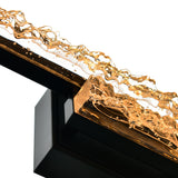 Stagger Integrated LED 36in Black Vanity Light with Handcrafted Glass