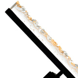 Stagger Integrated LED 36in Black Vanity Light with Handcrafted Glass
