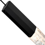 Greta Integrated LED 48in Black Chandelier with Handcrafted Glass