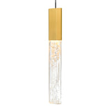 Greta Integrated LED 48in Brass Chandelier with Handcrafted Glass