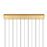 Greta Integrated LED 48in Brass Chandelier with Handcrafted Glass