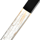 Greta Integrated LED 5in Black Mini Pendant with Handcrafted Glass