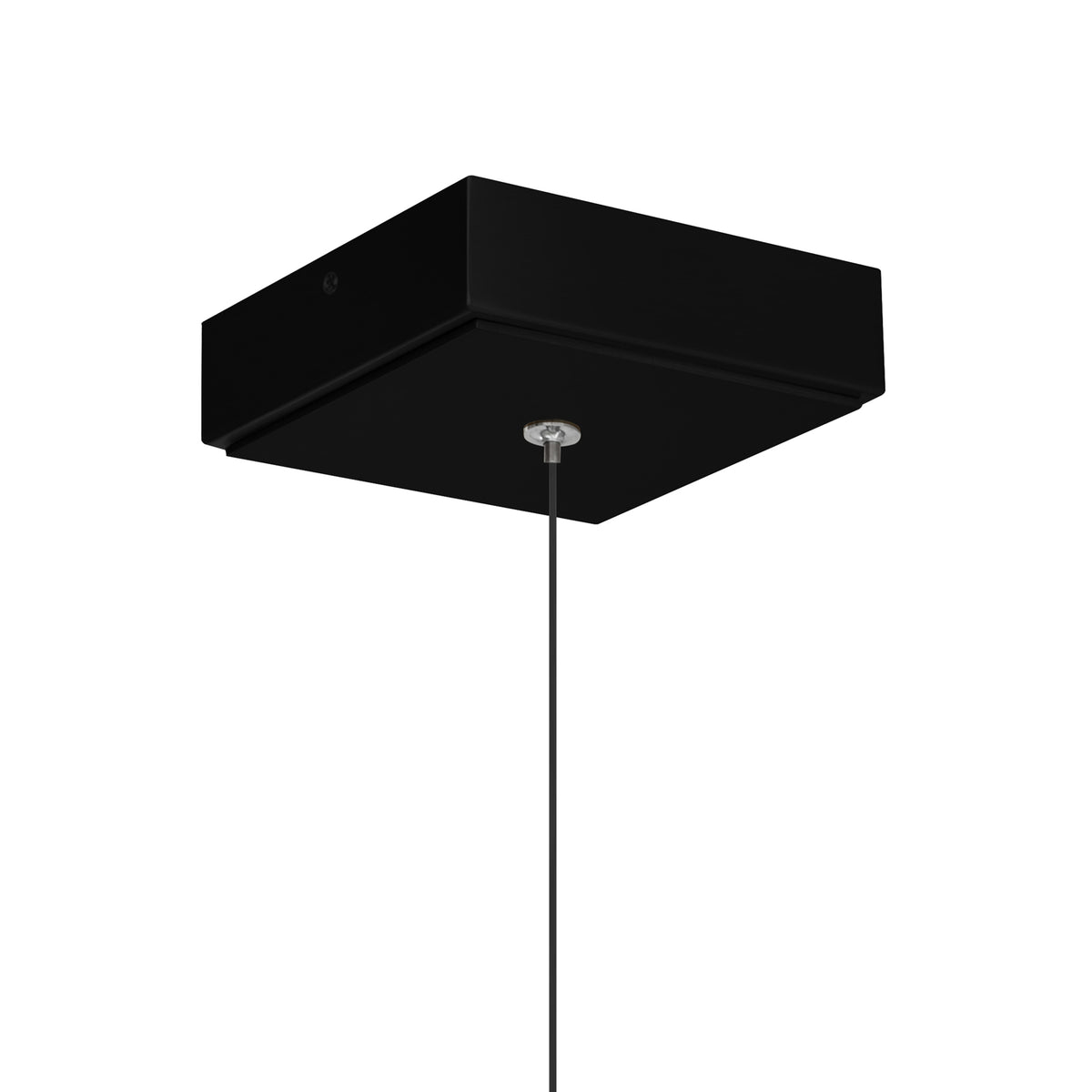 Greta Integrated LED 5in Black Mini Pendant with Handcrafted Glass