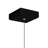 Greta Integrated LED 5in Black Mini Pendant with Handcrafted Glass