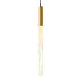 Greta Integrated LED 5in Brass Mini Pendant with Handcrafted Glass