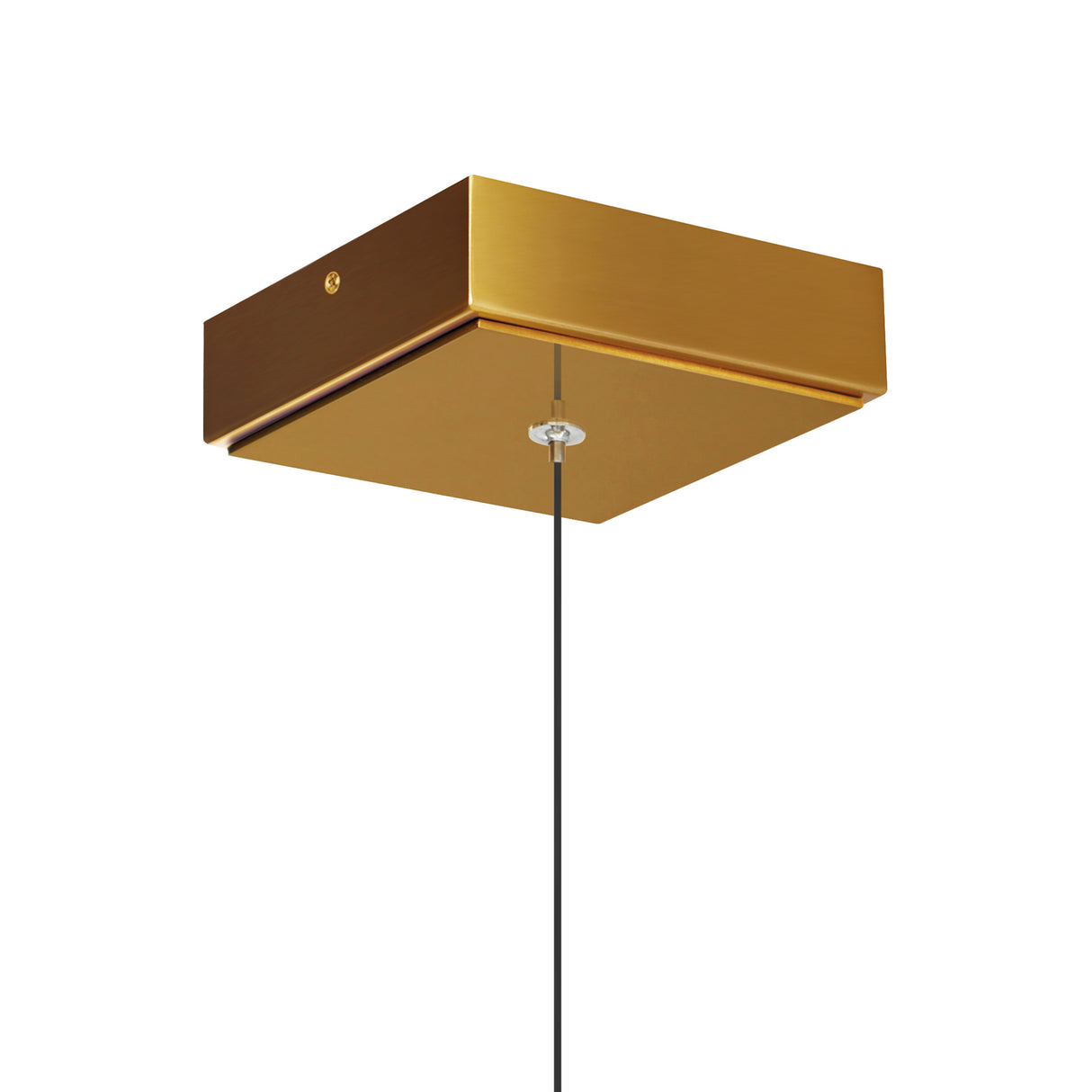 Greta Integrated LED 5in Brass Mini Pendant with Handcrafted Glass