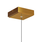 Greta Integrated LED 5in Brass Mini Pendant with Handcrafted Glass