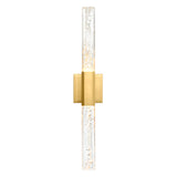 Greta Integrated LED 24in Brass Vanity Light with Handcrafted Glass