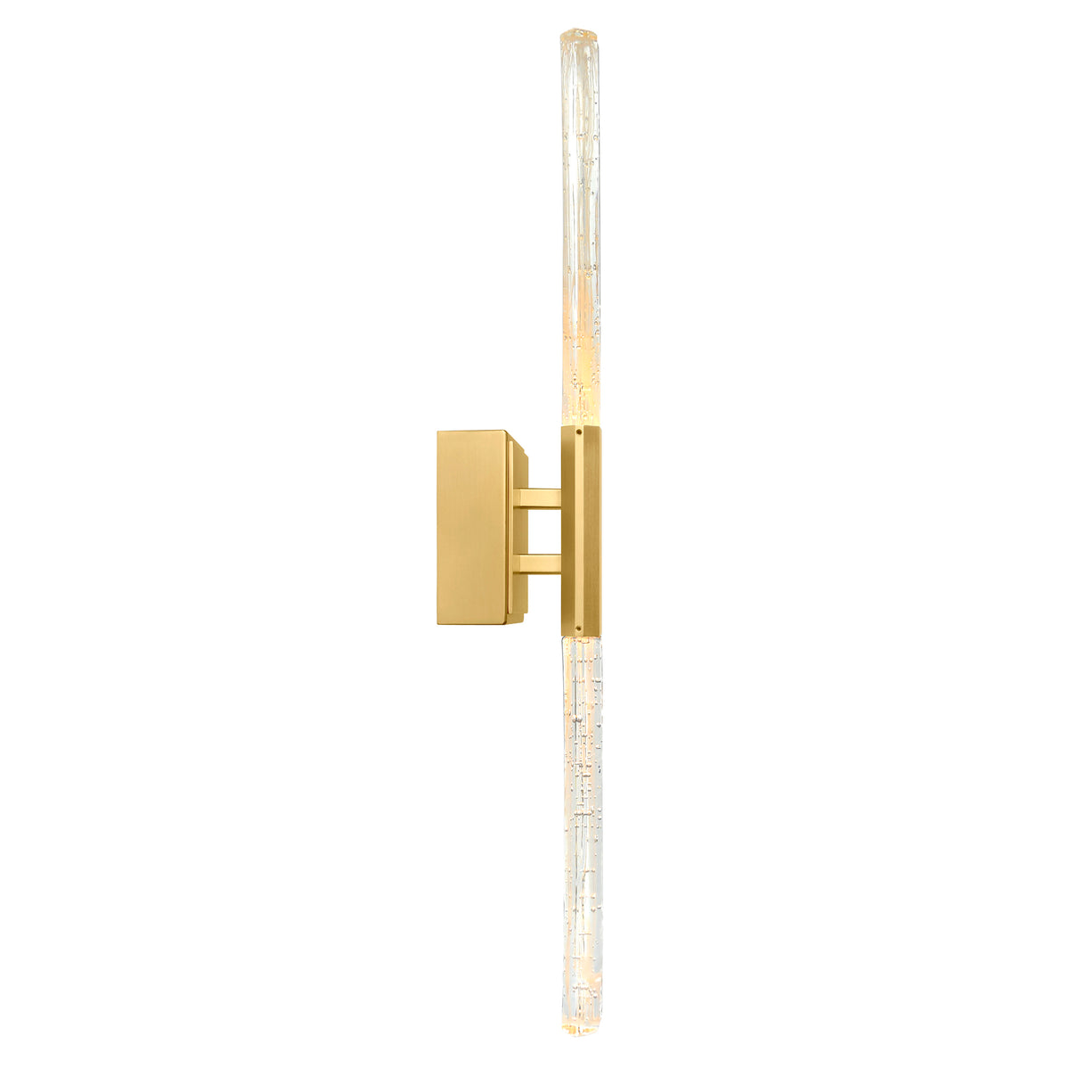 Greta Integrated LED 24in Brass Vanity Light with Handcrafted Glass