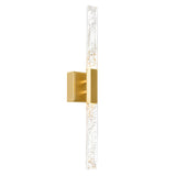Greta Integrated LED 24in Brass Vanity Light with Handcrafted Glass