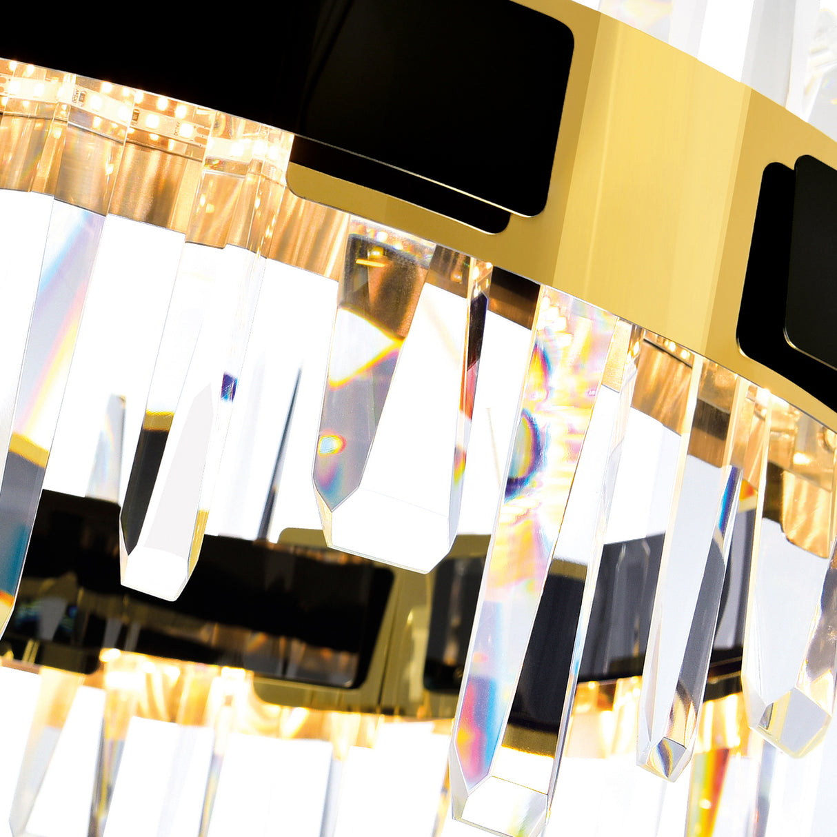 Aya Integrated LED 24in Pearl Black Chandelier
