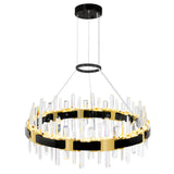 Aya Integrated LED 32in Pearl Black Chandelier