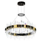 Aya Integrated LED 32in Pearl Black Chandelier