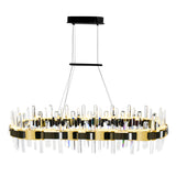 Aya Integrated LED 43in Pearl Black Chandelier