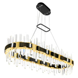 Aya Integrated LED 43in Pearl Black Chandelier