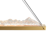 Himalayas Integrated LED 48in Brass Chandelier with Handcrafted Glass