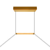 Himalayas Integrated LED 48in Brass Chandelier with Handcrafted Glass
