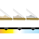 Himalayas Integrated LED 48in Brass Chandelier with Handcrafted Glass