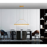 Himalayas Integrated LED 48in Brass Chandelier with Handcrafted Glass