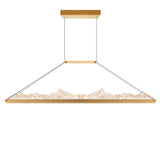 Himalayas Integrated LED 48in Brass Chandelier with Handcrafted Glass