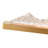 Himalayas Integrated LED 26in Brass Vanity Light with Handcrafted Glass
