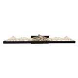 Himalayas Integrated LED 36in Black Vanity Light with Handcrafted Glass